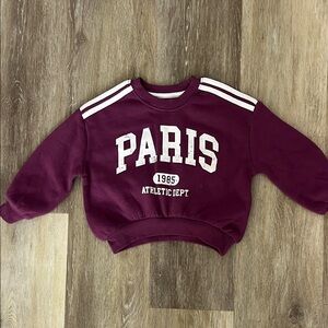 NWOT Grayson Mini Toddler Girls Paris Sweatshirt Plum Size 3T